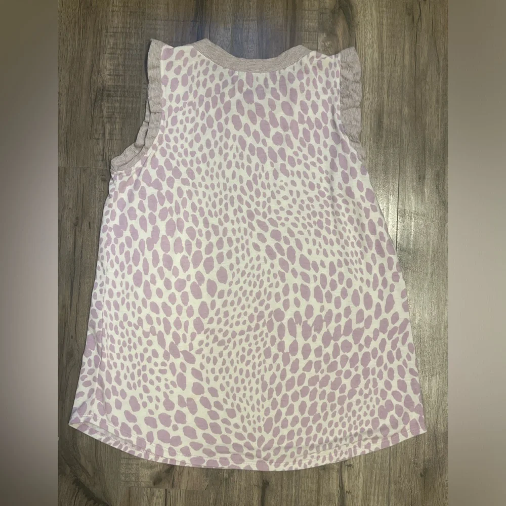 Boutique Animal Print Ruffle Sleeveless Top